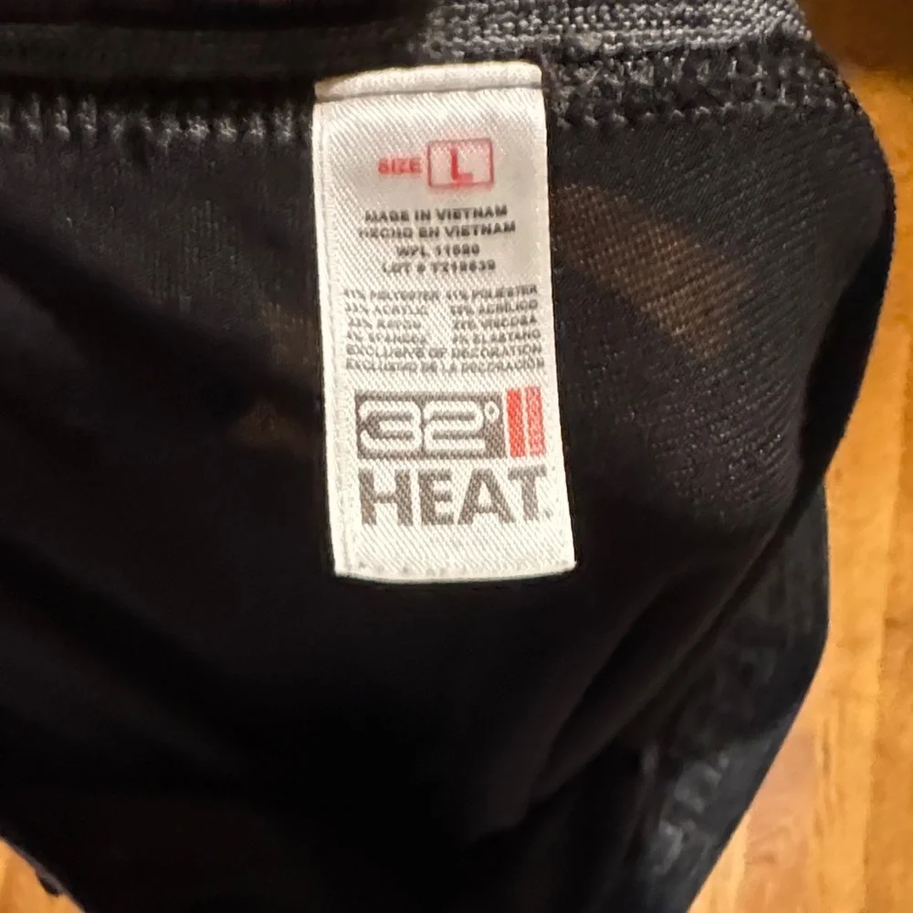 32 Degrees Black Heat Men’s Black Baselayer size L